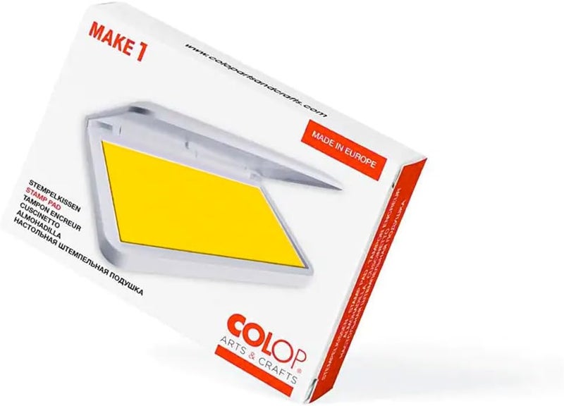 Colop Make Series, Ink Stamp Pads, with Non-Toxic Premium Ink, Water-Based Acid-Free (Sunny Yellow- Small) - Image 5